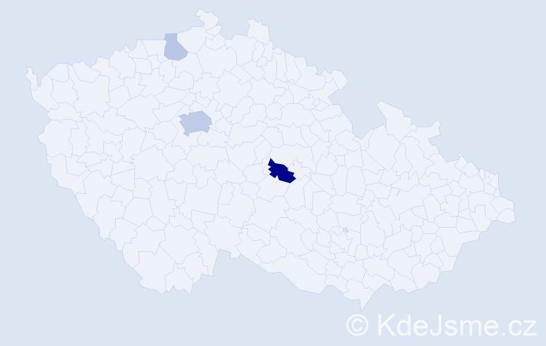 Příjmení: 'Chervak', počet výskytů 9 v celé ČR