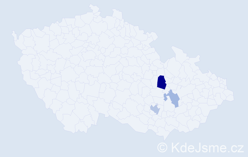 Příjmení: 'Pechert', počet výskytů 5 v celé ČR