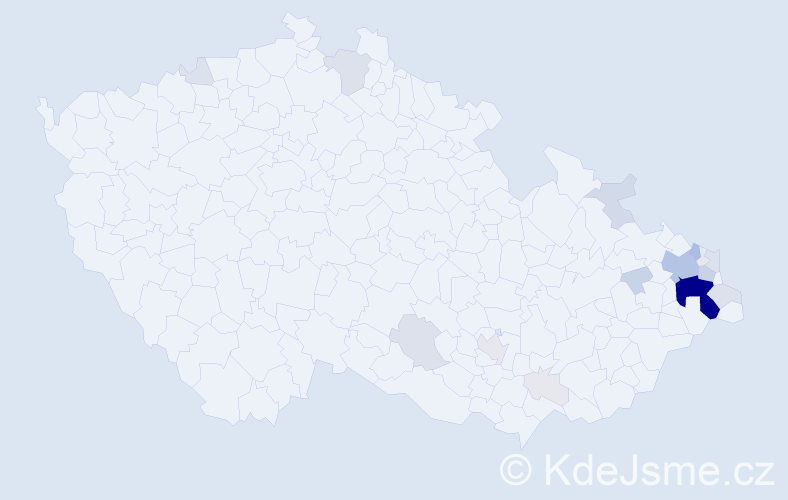 Příjmení: 'Weissmann', počet výskytů 86 v celé ČR