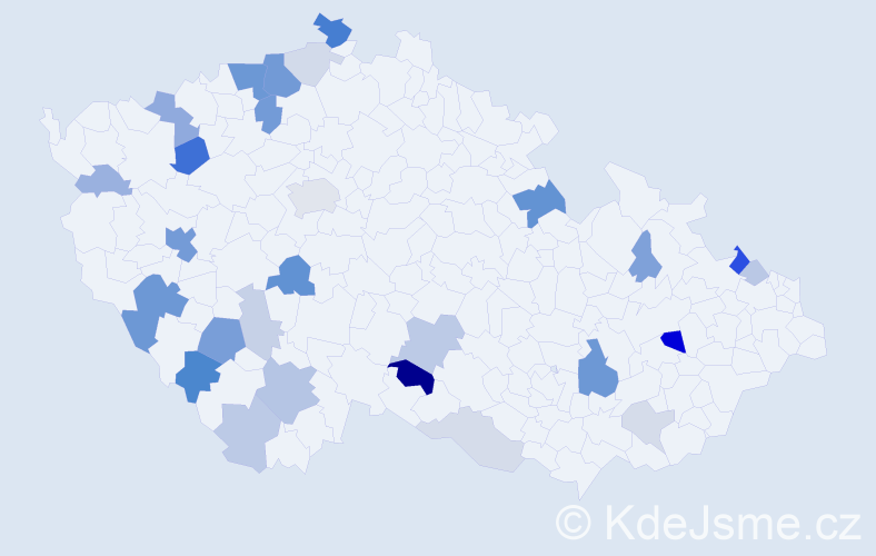 Příjmení: 'Engl', počet výskytů 78 v celé ČR