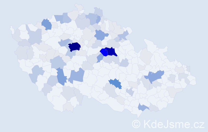 Příjmení: 'Kožená', počet výskytů 384 v celé ČR