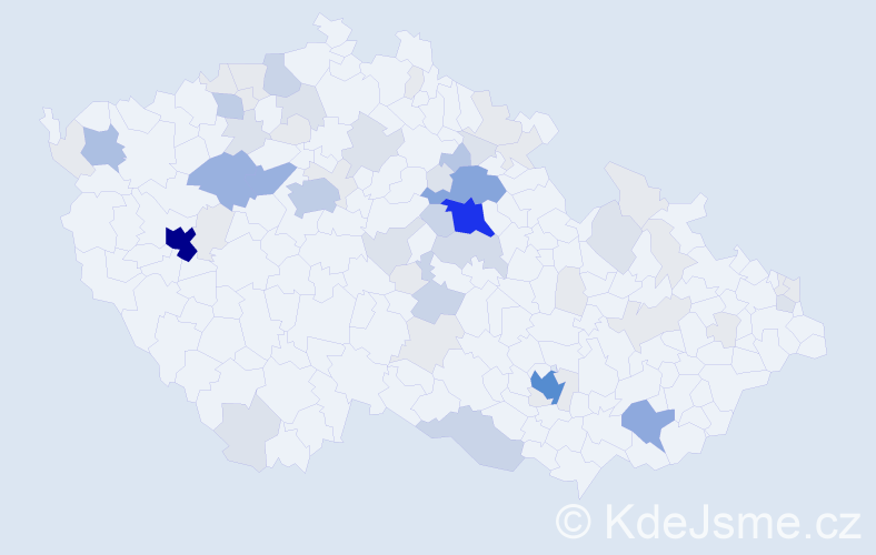 Příjmení: 'Banda', počet výskytů 229 v celé ČR