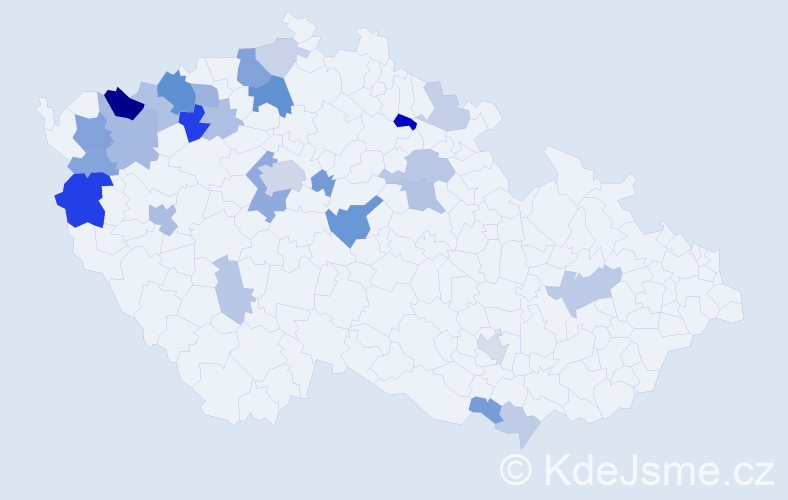 Příjmení: 'Korol', počet výskytů 68 v celé ČR