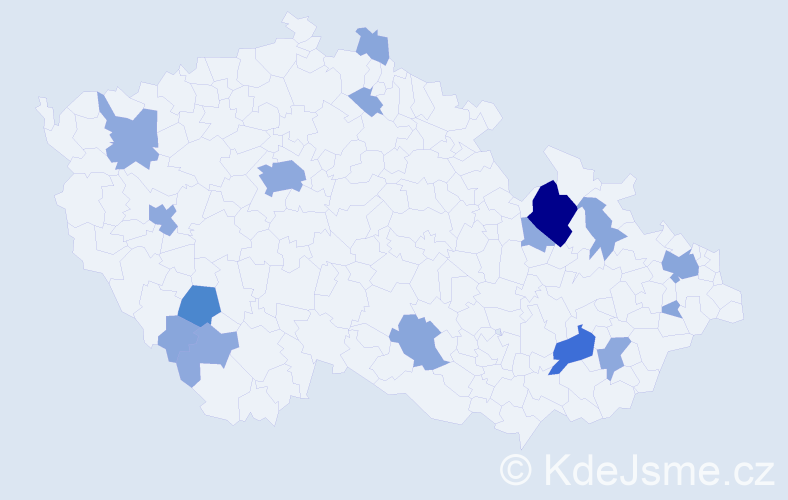 Příjmení: 'Paternová', počet výskytů 38 v celé ČR