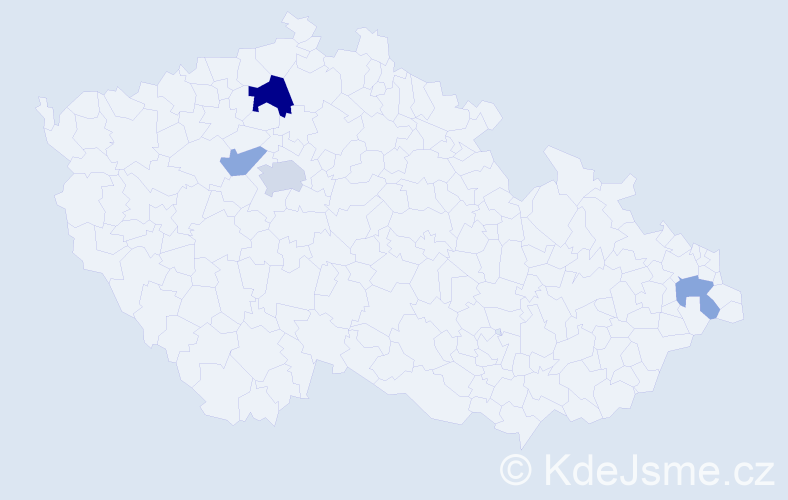 Příjmení: 'Libjak', počet výskytů 7 v celé ČR
