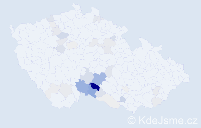 Příjmení: 'Šalanda', počet výskytů 149 v celé ČR