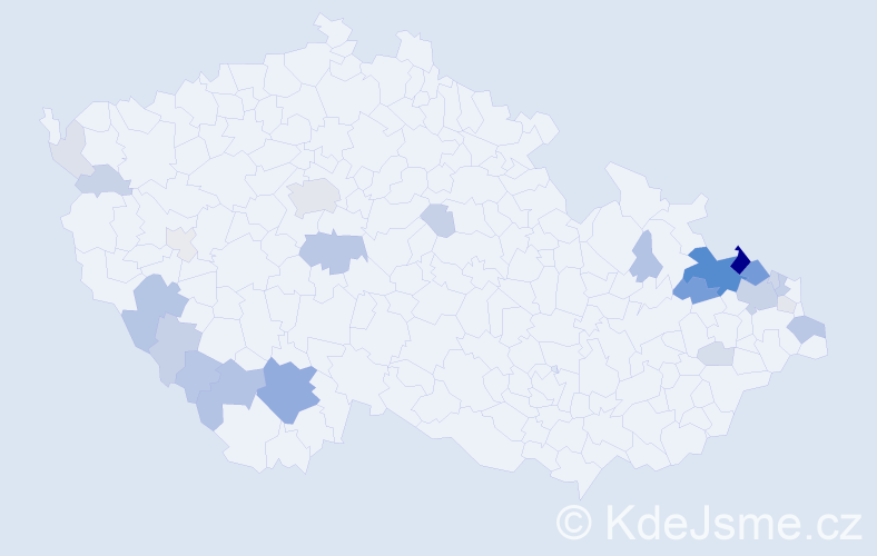 Příjmení: 'Latka', počet výskytů 85 v celé ČR