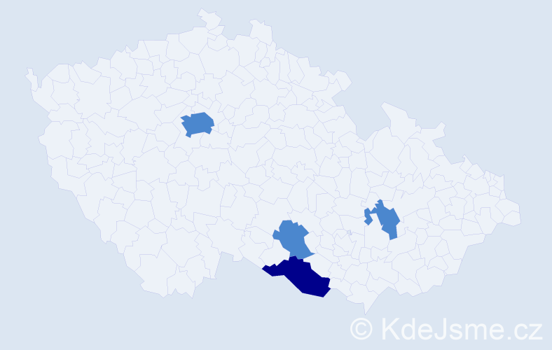 Příjmení: 'Trimmel', počet výskytů 6 v celé ČR