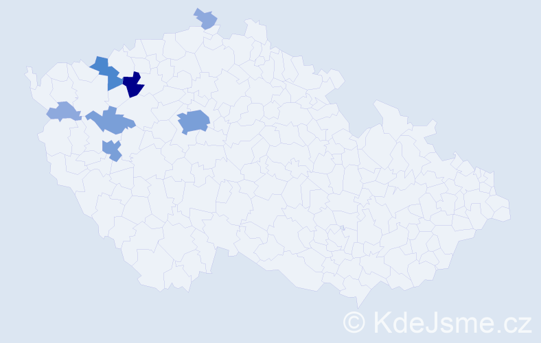 Příjmení: 'Enders', počet výskytů 18 v celé ČR