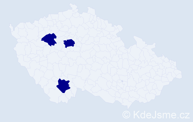 Příjmení: 'Erbák', počet výskytů 3 v celé ČR