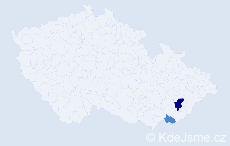 Příjmení: 'Bellayová', počet výskytů 6 v celé ČR