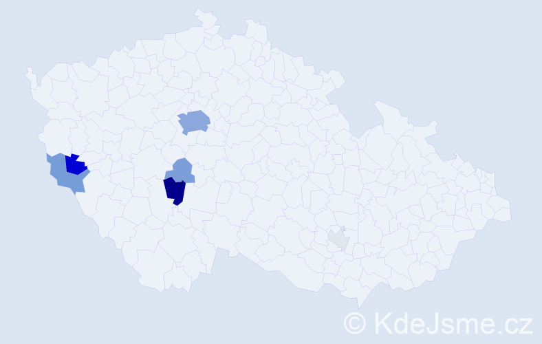 Příjmení: 'Fauknerová', počet výskytů 32 v celé ČR