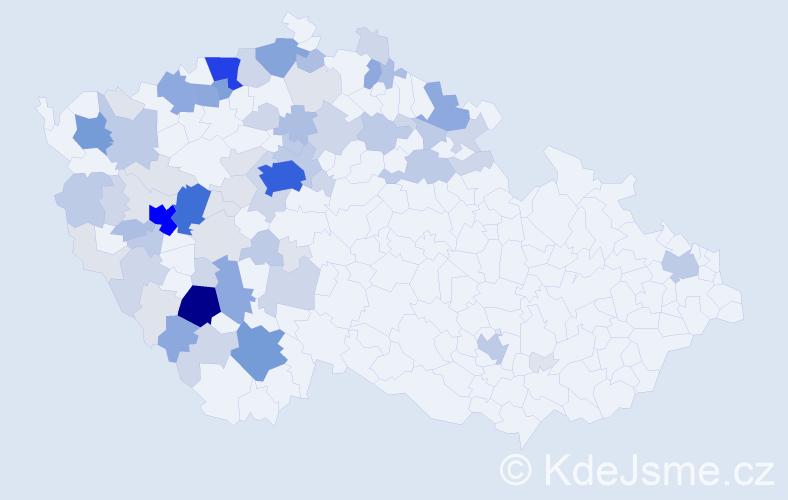 Příjmení: 'Kuncl', počet výskytů 259 v celé ČR
