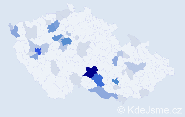 Příjmení: 'Samuel', počet výskytů 123 v celé ČR