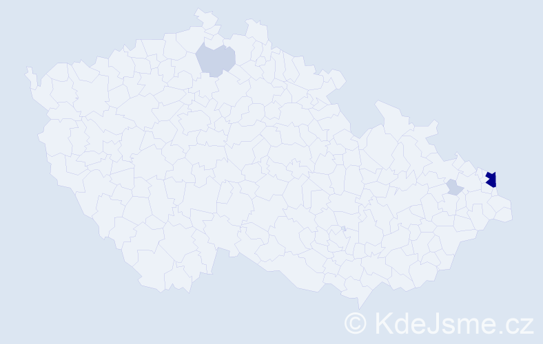 Příjmení: 'Mlotek', počet výskytů 15 v celé ČR