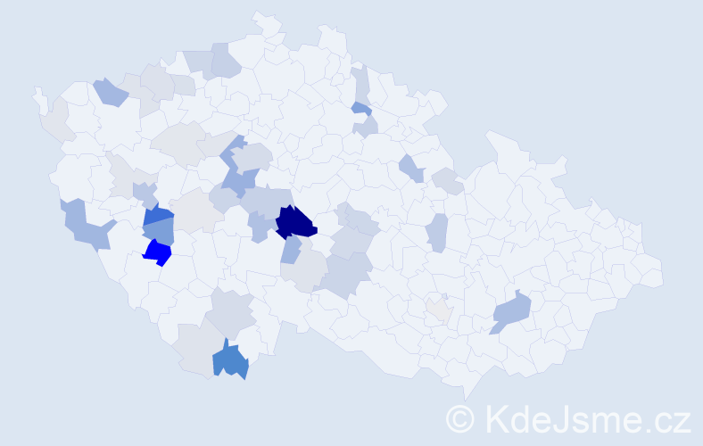 Příjmení: 'Zrnová', počet výskytů 140 v celé ČR