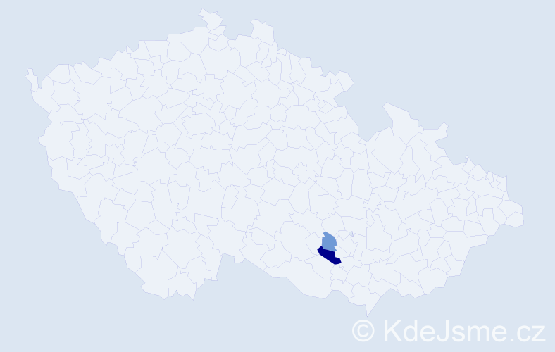 Příjmení: 'Péchal', počet výskytů 4 v celé ČR