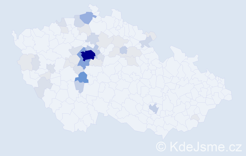 Příjmení: 'Bejšovec', počet výskytů 134 v celé ČR