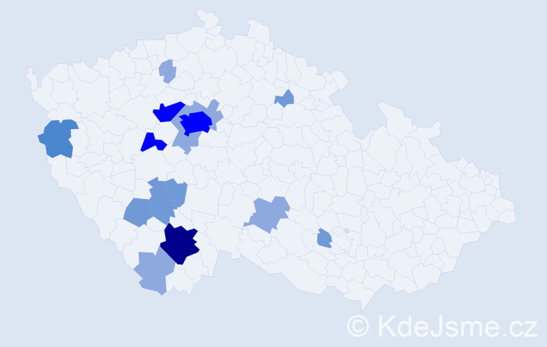 Příjmení: 'Parkos', počet výskytů 36 v celé ČR
