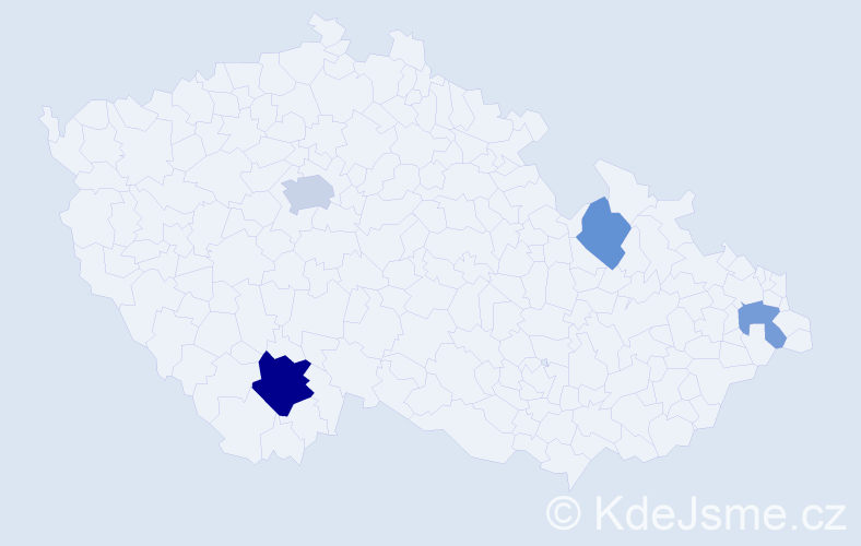 Příjmení: 'Lišivka', počet výskytů 8 v celé ČR