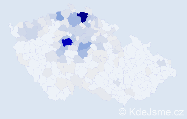 Příjmení: 'Třešňák', počet výskytů 537 v celé ČR
