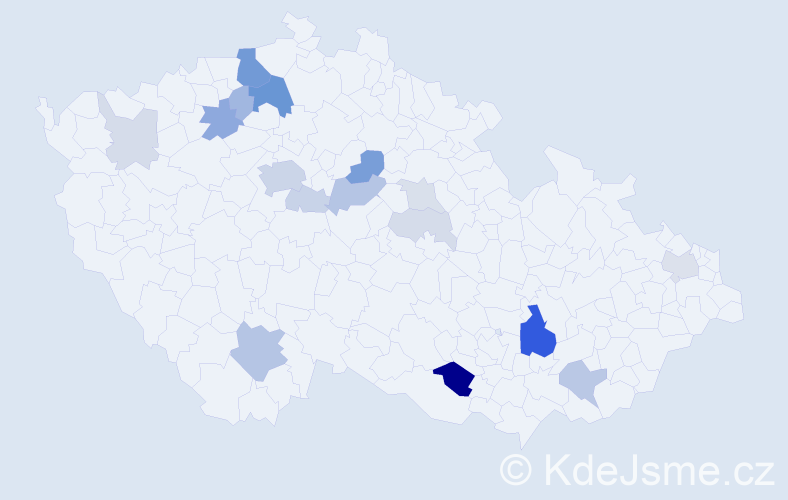 Příjmení: 'Ivančová', počet výskytů 54 v celé ČR