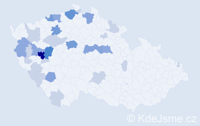 Příjmení: 'Keplová', počet výskytů 73 v celé ČR