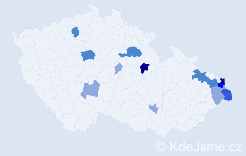 Příjmení: 'Sobelová', počet výskytů 36 v celé ČR
