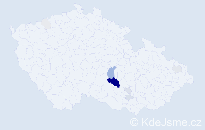 Příjmení: 'Drlíčková', počet výskytů 43 v celé ČR