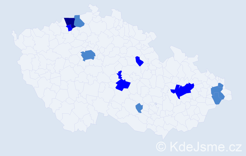 Příjmení: 'Elischer', počet výskytů 17 v celé ČR