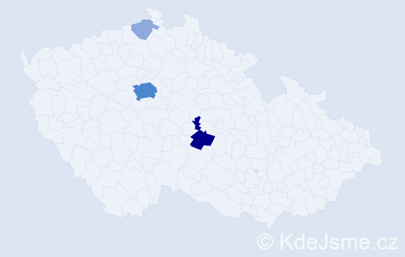 Příjmení: 'Holešáková', počet výskytů 8 v celé ČR