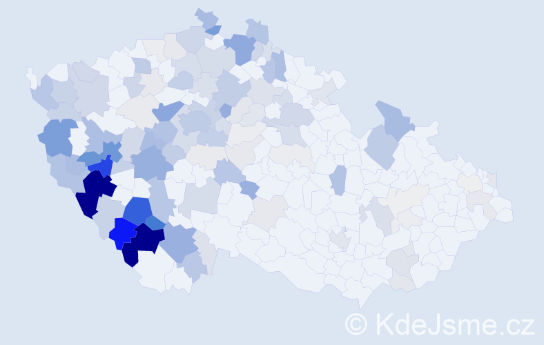 Příjmení: 'Bošková', počet výskytů 562 v celé ČR