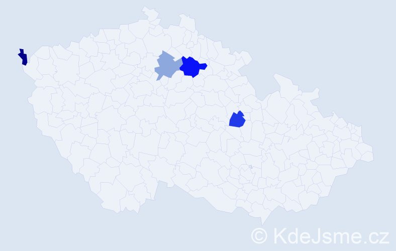 Příjmení: 'Lemmer', počet výskytů 5 v celé ČR