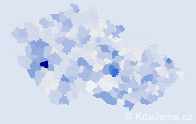 Příjmení: 'Kubíková', počet výskytů 3425 v celé ČR