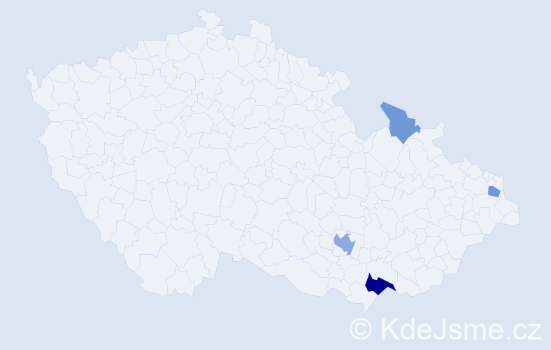 Příjmení: 'Bošáková', počet výskytů 11 v celé ČR