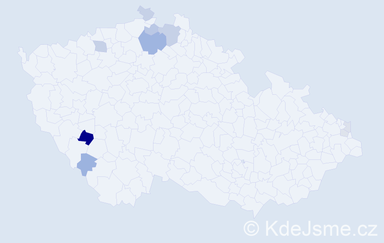 Příjmení: 'Hlobíková', počet výskytů 18 v celé ČR