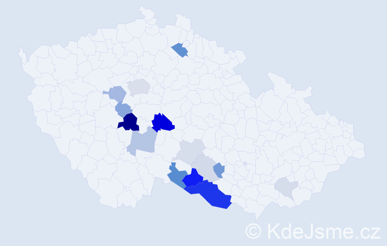 Příjmení: 'Weidenthaler', počet výskytů 47 v celé ČR