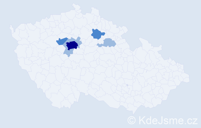Příjmení: 'Kozychar', počet výskytů 11 v celé ČR