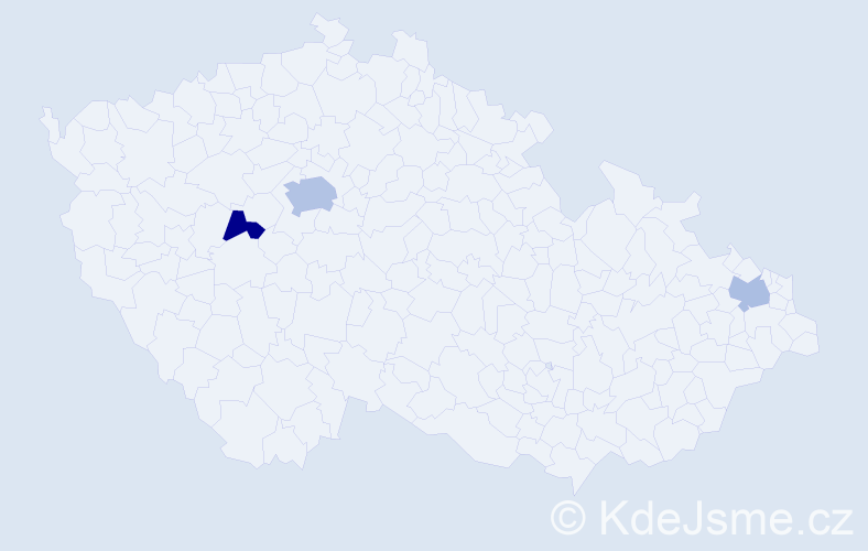 Příjmení: 'Goy', počet výskytů 5 v celé ČR