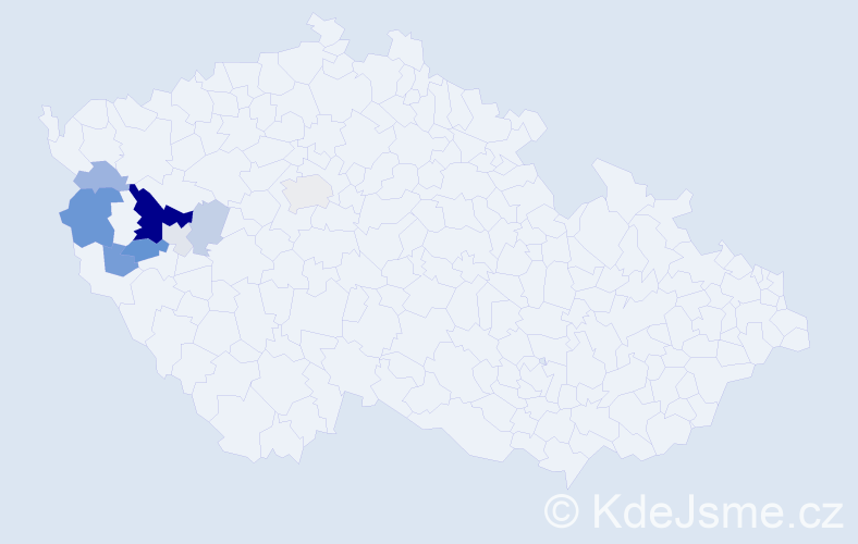 Příjmení: 'Grlák', počet výskytů 23 v celé ČR