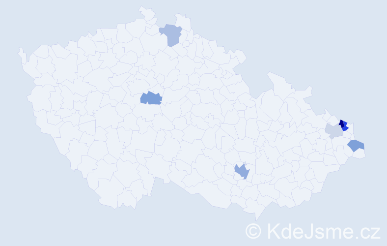 Příjmení: 'Kasprzak', počet výskytů 11 v celé ČR