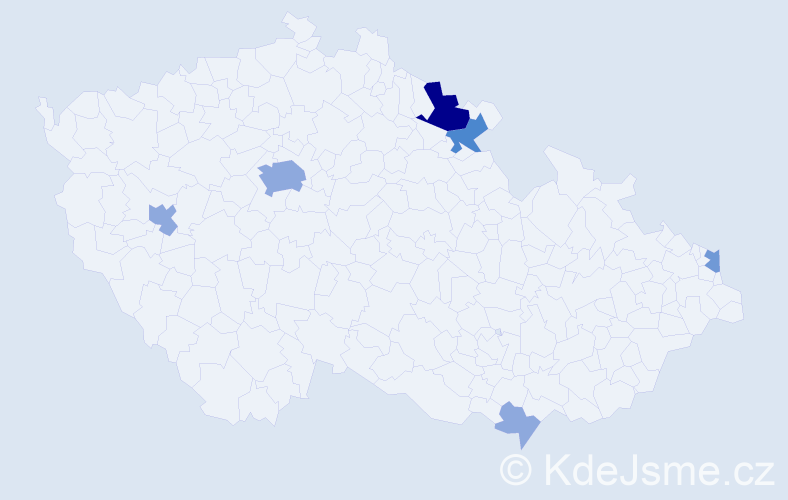 Příjmení: 'Pumpa', počet výskytů 14 v celé ČR