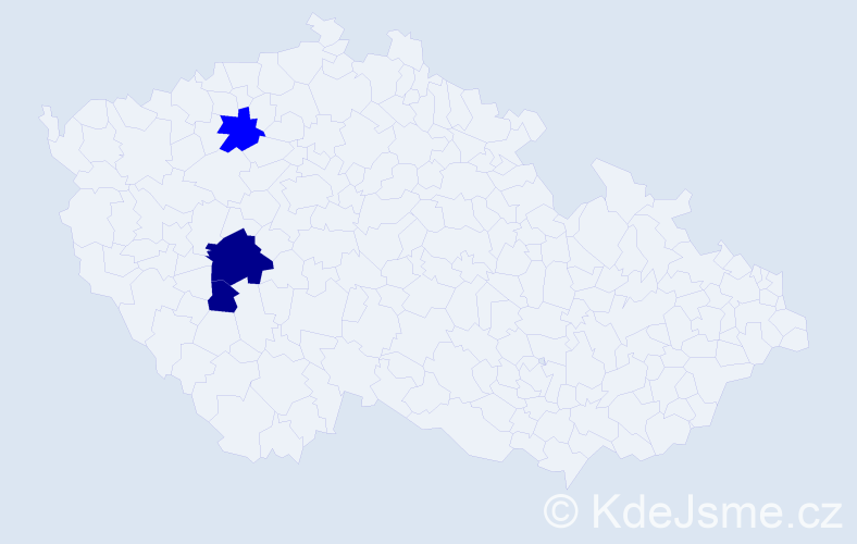 Příjmení: 'Dzamková', počet výskytů 5 v celé ČR