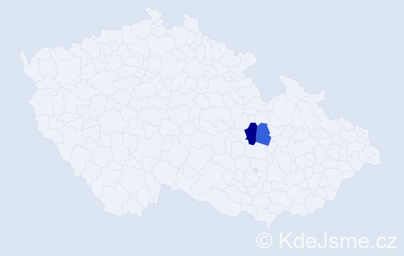 Příjmení: 'Tylemanová', počet výskytů 3 v celé ČR