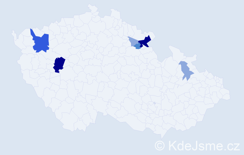 Příjmení: 'Andreovská', počet výskytů 17 v celé ČR