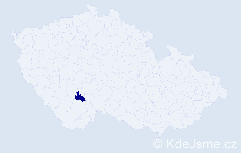 Příjmení: 'Jeddi', počet výskytů 1 v celé ČR