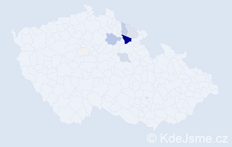 Příjmení: 'Brentnerová', počet výskytů 17 v celé ČR