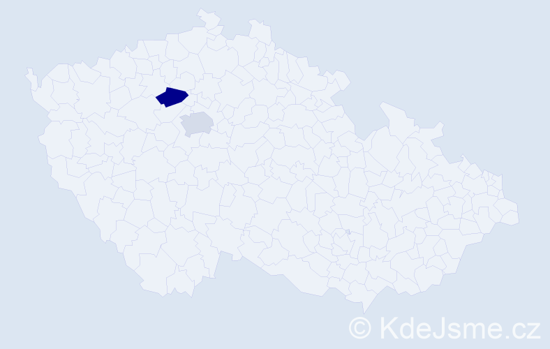 Příjmení: 'Bonovská', počet výskytů 2 v celé ČR