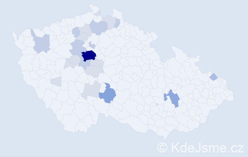 Příjmení: 'Hliňák', počet výskytů 59 v celé ČR