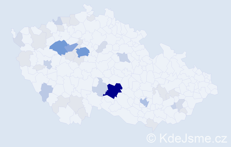 Příjmení: 'Hink', počet výskytů 117 v celé ČR